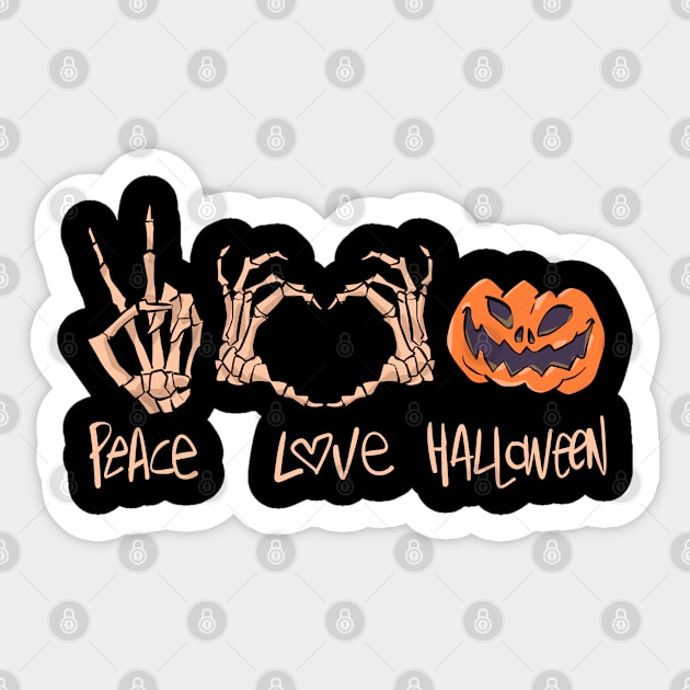 Peace Love Halloween Sticker by Photomisak72